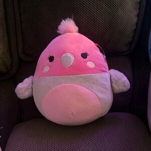 Squishmallows Pink and White Jayla Plush Bird